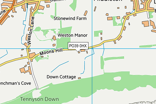 PO39 0HX map - OS VectorMap District (Ordnance Survey)