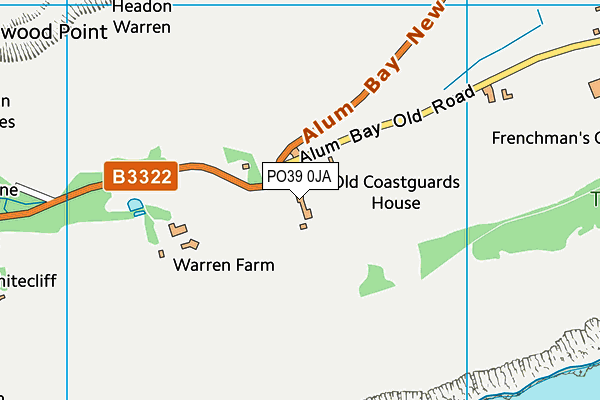 PO39 0JA map - OS VectorMap District (Ordnance Survey)