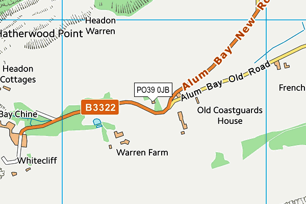 PO39 0JB map - OS VectorMap District (Ordnance Survey) PO39 0JB map - OS VectorMap District (Ordnance Survey)