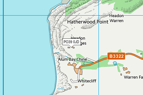 PO39 0JD map - OS VectorMap District (Ordnance Survey)