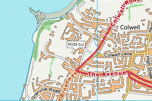 PO39 0JJ map - OS VectorMap District (Ordnance Survey)