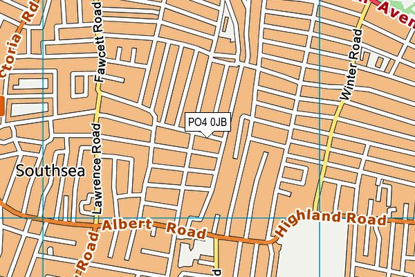 PO4 0JB map - OS VectorMap District (Ordnance Survey) PO4 0JB map - OS VectorMap District (Ordnance Survey)