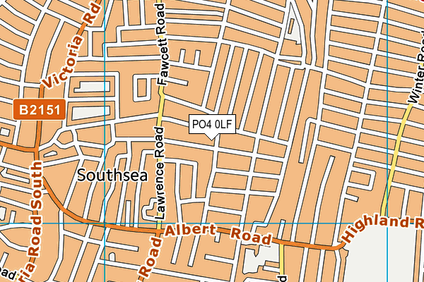 PO4 0LF map - OS VectorMap District (Ordnance Survey) PO4 0LF map - OS VectorMap District (Ordnance Survey)
