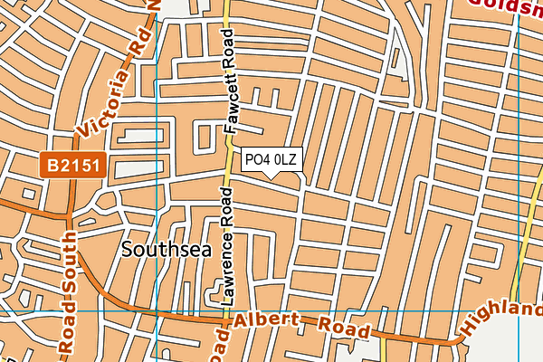 PO4 0LZ map - OS VectorMap District (Ordnance Survey) PO4 0LZ map - OS VectorMap District (Ordnance Survey)
