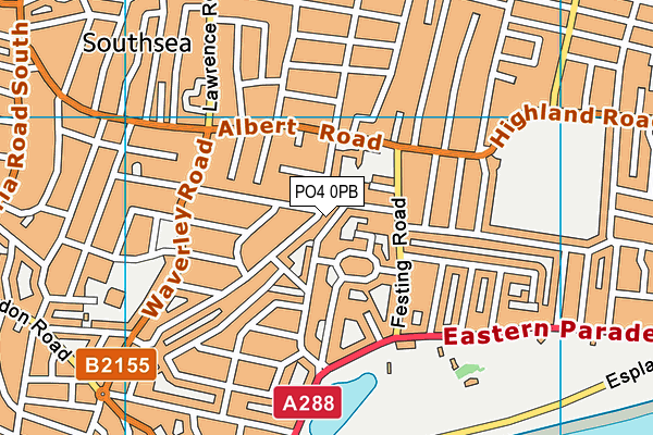 PO4 0PB map - OS VectorMap District (Ordnance Survey)