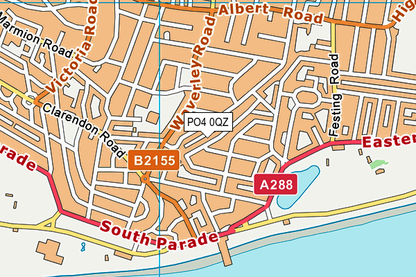 PO4 0QZ map - OS VectorMap District (Ordnance Survey)
