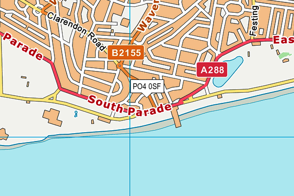 PO4 0SF map - OS VectorMap District (Ordnance Survey)