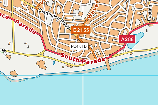 PO4 0TD map - OS VectorMap District (Ordnance Survey)