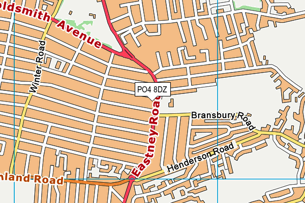 PO4 8DZ map - OS VectorMap District (Ordnance Survey) PO4 8DZ map - OS VectorMap District (Ordnance Survey)