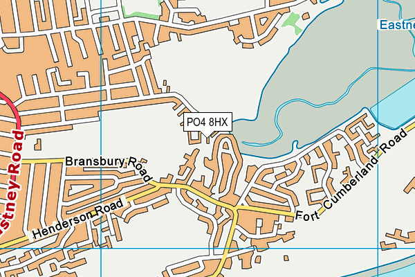 PO4 8HX map - OS VectorMap District (Ordnance Survey) PO4 8HX map - OS VectorMap District (Ordnance Survey)