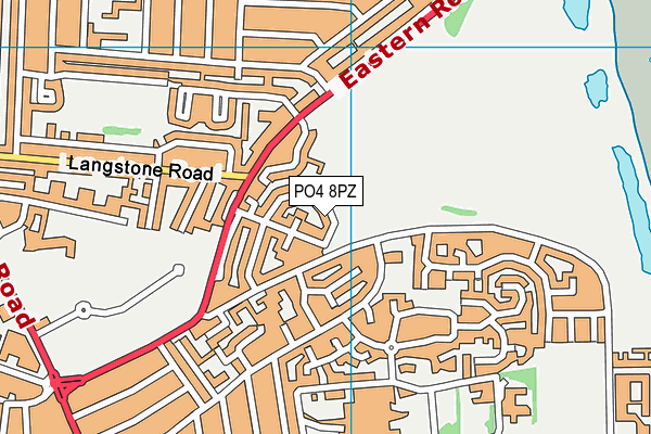 PO4 8PZ map - OS VectorMap District (Ordnance Survey)