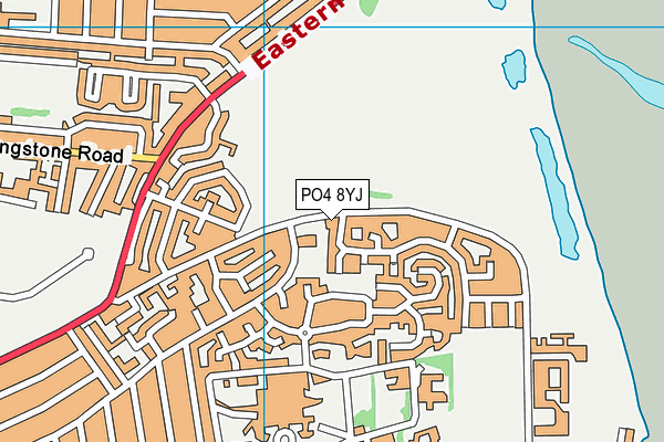 PO4 8YJ map - OS VectorMap District (Ordnance Survey) PO4 8YJ map - OS VectorMap District (Ordnance Survey)