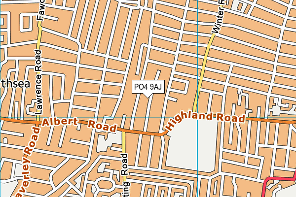 PO4 9AJ map - OS VectorMap District (Ordnance Survey) PO4 9AJ map - OS VectorMap District (Ordnance Survey)