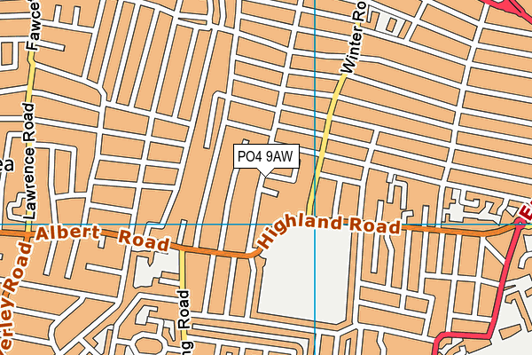 PO4 9AW map - OS VectorMap District (Ordnance Survey) PO4 9AW map - OS VectorMap District (Ordnance Survey)