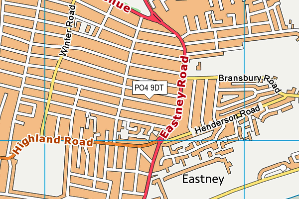 PO4 9DT map - OS VectorMap District (Ordnance Survey)
