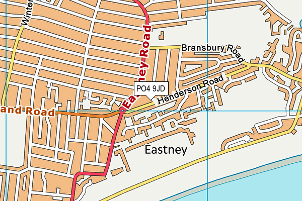 PO4 9JD map - OS VectorMap District (Ordnance Survey) PO4 9JD map - OS VectorMap District (Ordnance Survey)