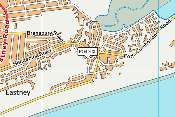 PO4 9JX map - OS VectorMap District (Ordnance Survey) PO4 9JX map - OS VectorMap District (Ordnance Survey)