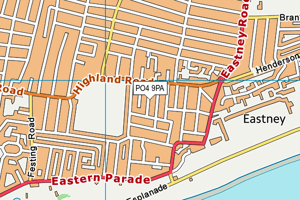 PO4 9PA map - OS VectorMap District (Ordnance Survey)
