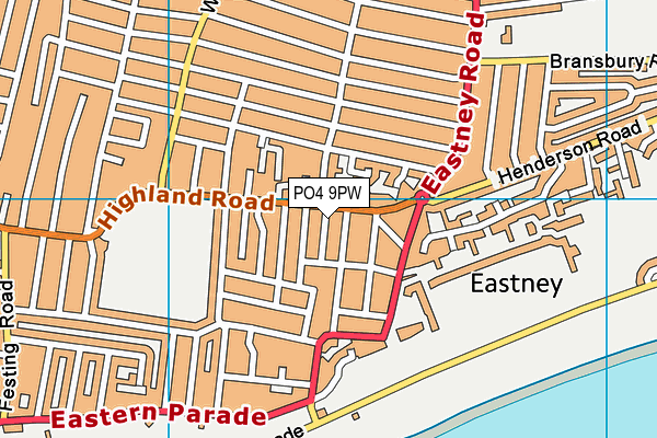 PO4 9PW map - OS VectorMap District (Ordnance Survey) PO4 9PW map - OS VectorMap District (Ordnance Survey)