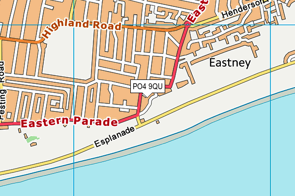 PO4 9QU map - OS VectorMap District (Ordnance Survey)