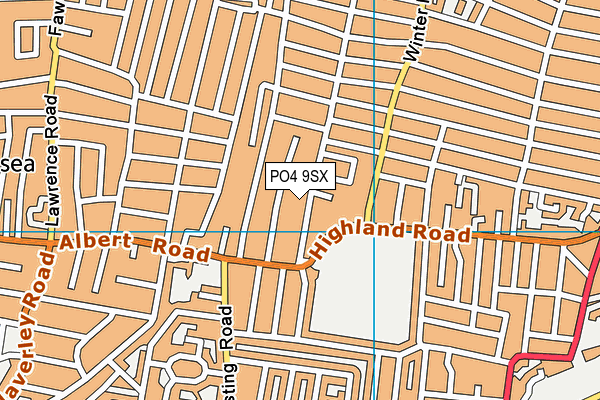PO4 9SX map - OS VectorMap District (Ordnance Survey) PO4 9SX map - OS VectorMap District (Ordnance Survey)