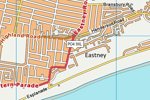 PO4 9XL map - OS VectorMap District (Ordnance Survey) PO4 9XL map - OS VectorMap District (Ordnance Survey)