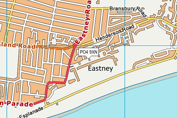 PO4 9XN map - OS VectorMap District (Ordnance Survey) PO4 9XN map - OS VectorMap District (Ordnance Survey)