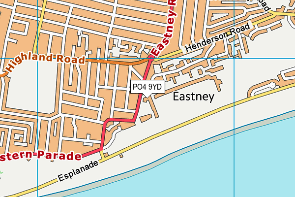 PO4 9YD map - OS VectorMap District (Ordnance Survey) PO4 9YD map - OS VectorMap District (Ordnance Survey)