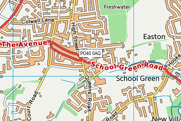 PO40 0AQ map - OS VectorMap District (Ordnance Survey) PO40 0AQ map - OS VectorMap District (Ordnance Survey)