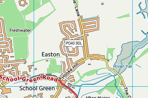 PO40 9DL map - OS VectorMap District (Ordnance Survey)