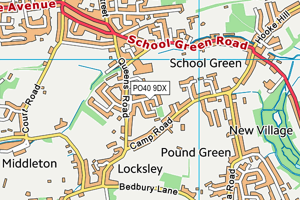 PO40 9DX map - OS VectorMap District (Ordnance Survey)