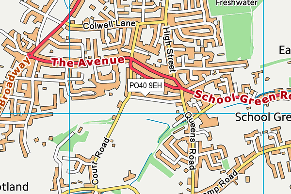 PO40 9EH map - OS VectorMap District (Ordnance Survey) PO40 9EH map - OS VectorMap District (Ordnance Survey)