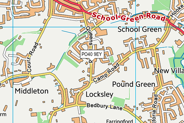 PO40 9EY map - OS VectorMap District (Ordnance Survey) PO40 9EY map - OS VectorMap District (Ordnance Survey)