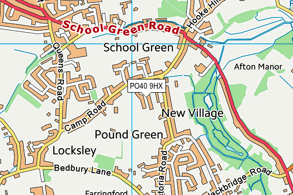 PO40 9HX map - OS VectorMap District (Ordnance Survey) PO40 9HX map - OS VectorMap District (Ordnance Survey)