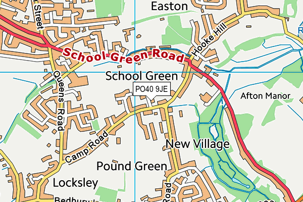 PO40 9JE map - OS VectorMap District (Ordnance Survey) PO40 9JE map - OS VectorMap District (Ordnance Survey)