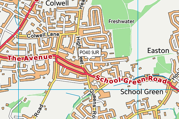 PO40 9JR map - OS VectorMap District (Ordnance Survey) PO40 9JR map - OS VectorMap District (Ordnance Survey)