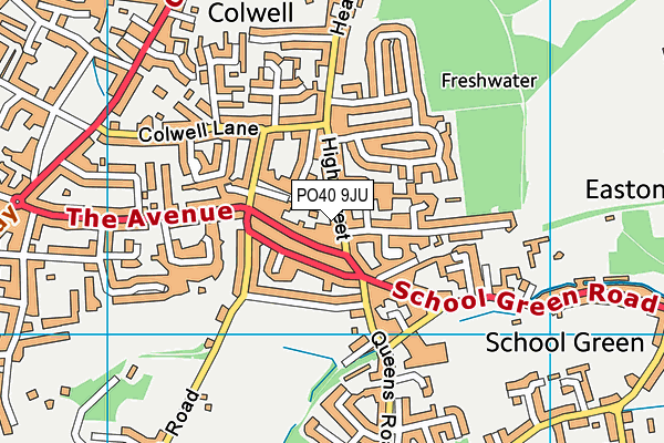 PO40 9JU map - OS VectorMap District (Ordnance Survey) PO40 9JU map - OS VectorMap District (Ordnance Survey)