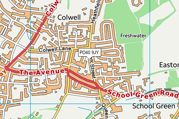 PO40 9JY map - OS VectorMap District (Ordnance Survey) PO40 9JY map - OS VectorMap District (Ordnance Survey)