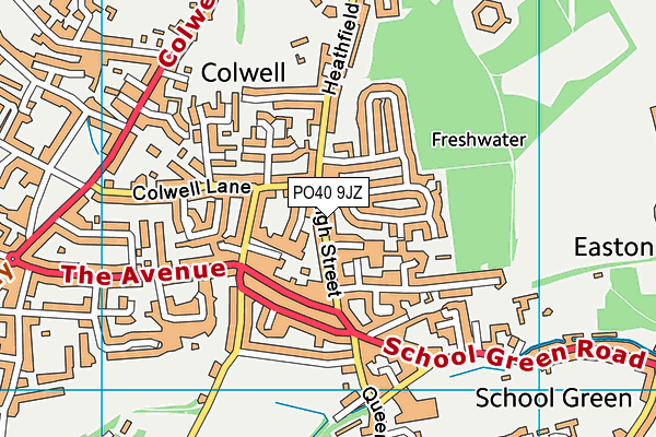 PO40 9JZ map - OS VectorMap District (Ordnance Survey) PO40 9JZ map - OS VectorMap District (Ordnance Survey)