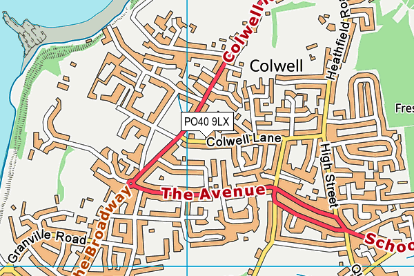 PO40 9LX map - OS VectorMap District (Ordnance Survey) PO40 9LX map - OS VectorMap District (Ordnance Survey)