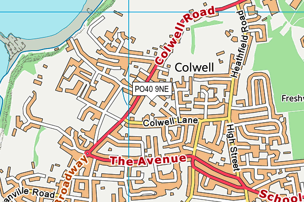 PO40 9NE map - OS VectorMap District (Ordnance Survey) PO40 9NE map - OS VectorMap District (Ordnance Survey)