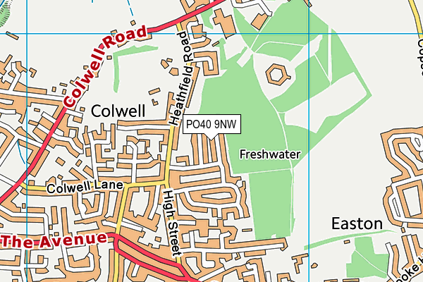 PO40 9NW map - OS VectorMap District (Ordnance Survey) PO40 9NW map - OS VectorMap District (Ordnance Survey)