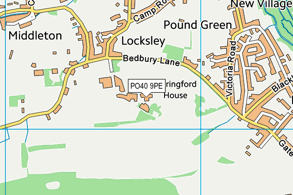 PO40 9PE map - OS VectorMap District (Ordnance Survey)