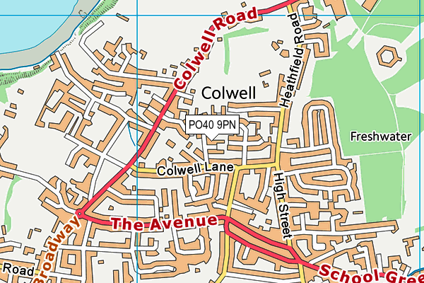 PO40 9PN map - OS VectorMap District (Ordnance Survey) PO40 9PN map - OS VectorMap District (Ordnance Survey)