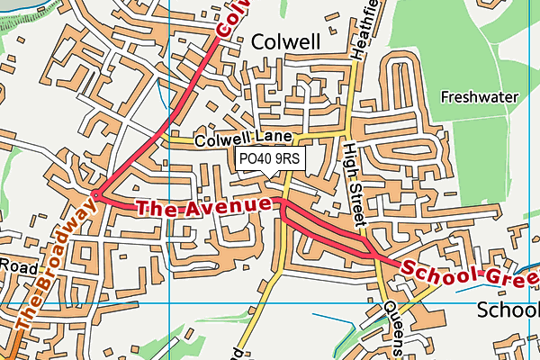 PO40 9RS map - OS VectorMap District (Ordnance Survey)