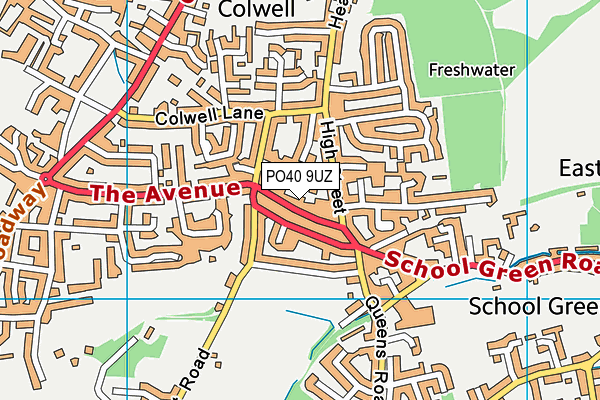 PO40 9UZ map - OS VectorMap District (Ordnance Survey) PO40 9UZ map - OS VectorMap District (Ordnance Survey)