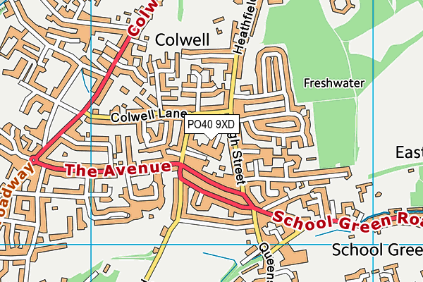 PO40 9XD map - OS VectorMap District (Ordnance Survey) PO40 9XD map - OS VectorMap District (Ordnance Survey)
