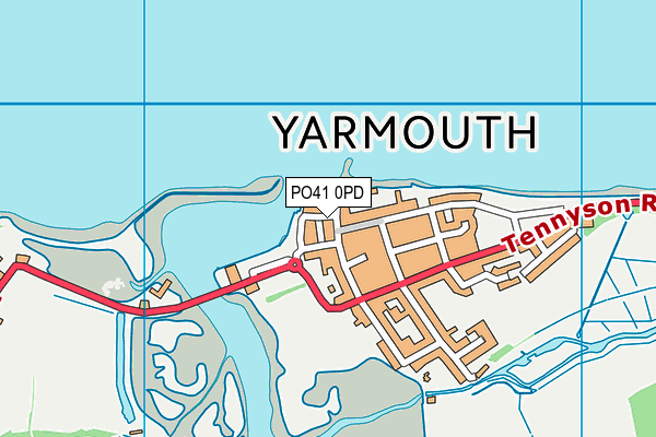 PO41 0PD map - OS VectorMap District (Ordnance Survey)