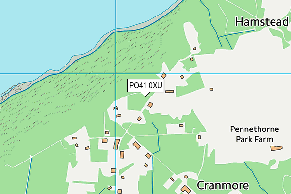 PO41 0XU map - OS VectorMap District (Ordnance Survey) PO41 0XU map - OS VectorMap District (Ordnance Survey)