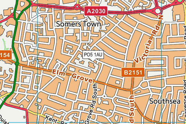 PO5 1AU map - OS VectorMap District (Ordnance Survey) PO5 1AU map - OS VectorMap District (Ordnance Survey)